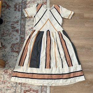 Multicolored striped dress